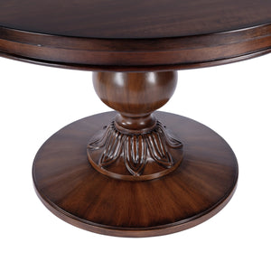Butler Specialty Evie Round Wood Pedestal Dining Table - Timeless Elegance For Family Gatherings And Chic Interiors Medium Brown Poplar Wood,Cherry Veneer,Resin,Mdf 5716011-butler