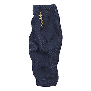 Homeroots 20" Navy Blue And Gold Abstract Ceramic Table Vase  Ceramic 571601