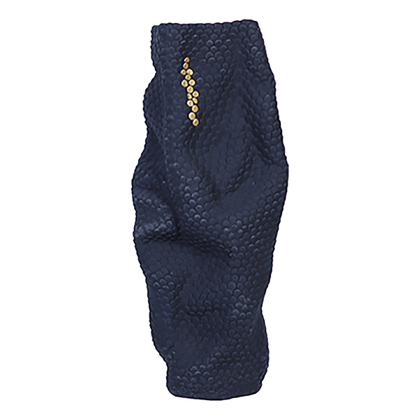 Homeroots 20" Navy Blue And Gold Abstract Ceramic Table Vase  Ceramic 571601