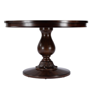 Butler Specialty Evie Round Wood Pedestal Dining Table - Timeless Elegance For Family Gatherings And Chic Interiors Dark Brown Poplar Wood,Cherry Veneer,Resin,Mdf 5716024-butler
