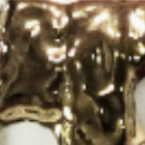 Homeroots 14" White And Gold Abstract Urn Ceramic Ginger Jar  Ceramic 571624