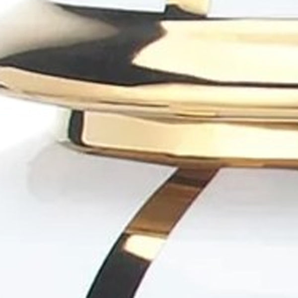 Homeroots 19" White And Gold Striped Urn Ceramic Ginger Jar  Ceramic 571628