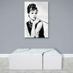 Homeroots 48" Stylish White And Silver Glass Coffee Table With Solid Wood Base For Modern Living Rooms   571667