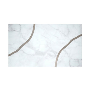 Homeroots 48" Stylish White And Silver Glass Coffee Table With Solid Wood Base For Modern Living Rooms   571667