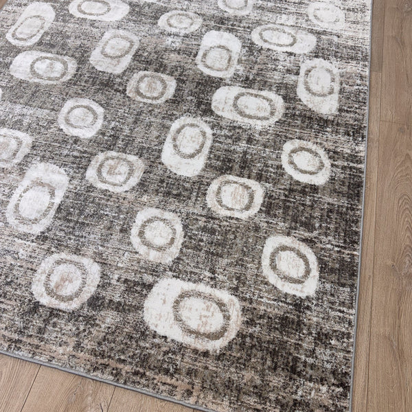 Homeroots 8' X 11' Brown And Beige Abstract Area Rug  Polyester 571683