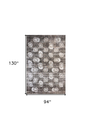 Homeroots 8' X 11' Brown And Beige Abstract Area Rug  Polyester 571683