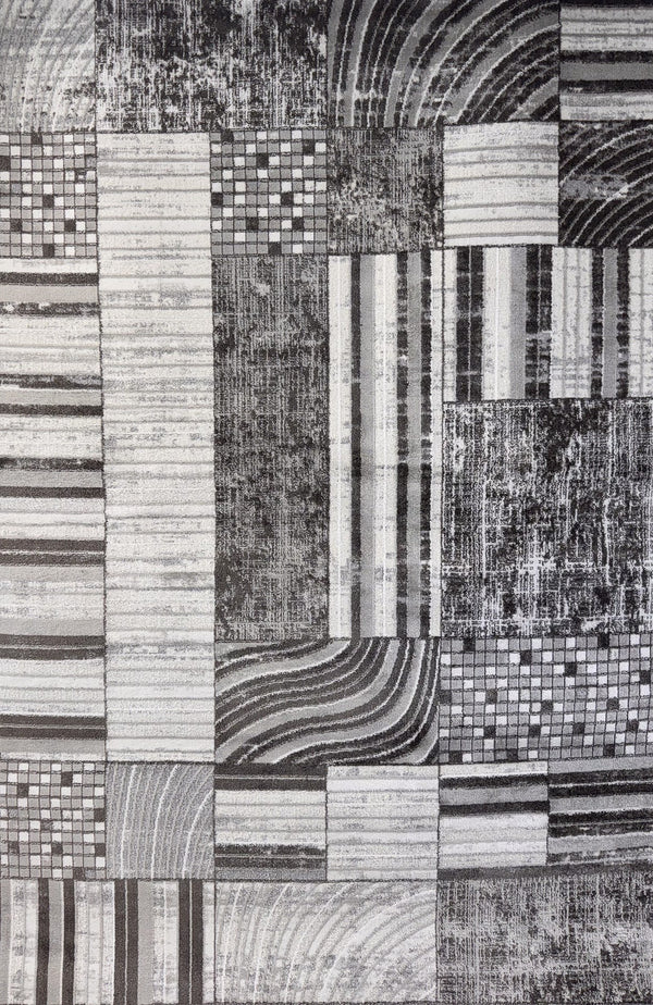 Homeroots 5' X 8' Gray Brown And Beige Abstract Area Rug  Polyester 571685