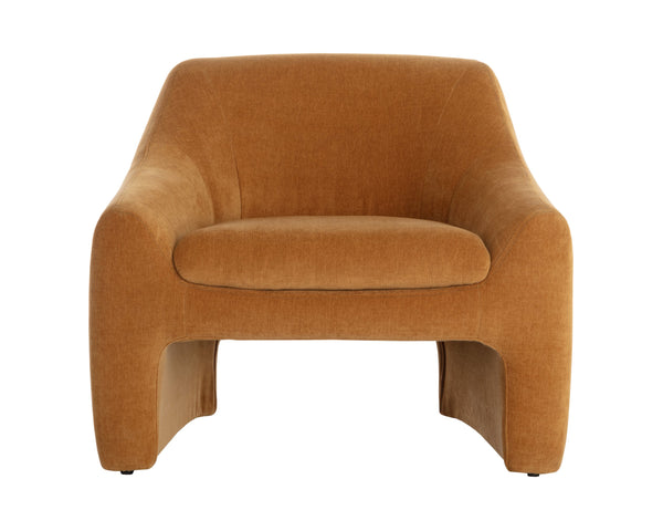 Sunpan Nevaeh Lounge Chair - Elegant Mid-Century Design with Soft Curves for Ultimate Comfort and Style Danny Amber