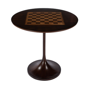 Butler Specialty Francis 30" Round Pedestal Game Table - Elegant Wood Inlay For Chess And Checkers In Any Living Room Dark Brown Poplar Wood,Cherry,Maple And Walnut Veneers,Mdf,Resin 5717024-butler