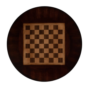 Butler Specialty Francis 30" Round Pedestal Game Table - Elegant Wood Inlay For Chess And Checkers In Any Living Room Dark Brown Poplar Wood,Cherry,Maple And Walnut Veneers,Mdf,Resin 5717024-butler