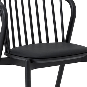 Homeroots Five Piece Black Oval Dining Set With Four Chairs  Wood 571705