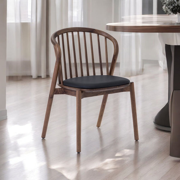 Homeroots Five Piece Black Oval Dining Set With Four Chairs  Wood 571706