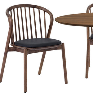 Homeroots Five Piece Brown And Black Oval Dining Set With Four Chairs  Wood 571707