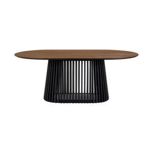 Homeroots Five Piece Brown And Black Oval Dining Set With Four Chairs  Wood 571721