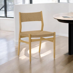 Homeroots Five Piece Oak Round Dining Set With Four Chairs  Wood 571727