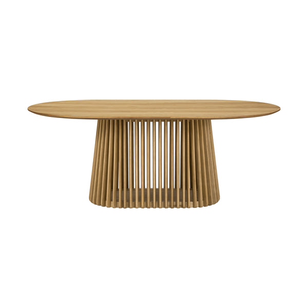 Homeroots Seven Piece Oak Oval Dining Set With Six Chairs  Wood 571735