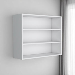 HomeRoots 36" White Wood Three-Tier Floating Shelf - Stylish Wall-Mounted Storage for Any Room Decor 571738