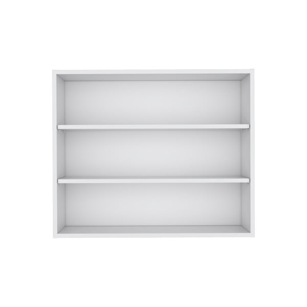 HomeRoots 36" White Wood Three-Tier Floating Shelf - Stylish Wall-Mounted Storage for Any Room Decor 571738