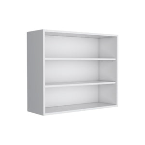 HomeRoots 36" White Wood Three-Tier Floating Shelf - Stylish Wall-Mounted Storage for Any Room Decor 571738