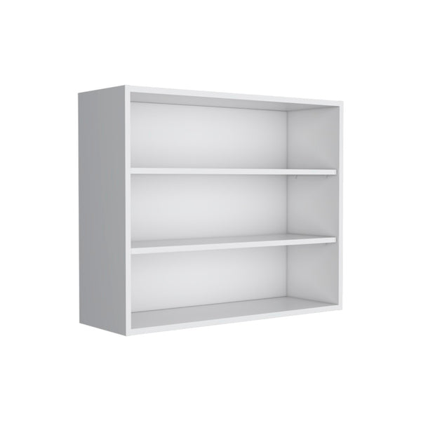 HomeRoots 36" White Wood Three-Tier Floating Shelf - Stylish Wall-Mounted Storage for Any Room Decor 571738