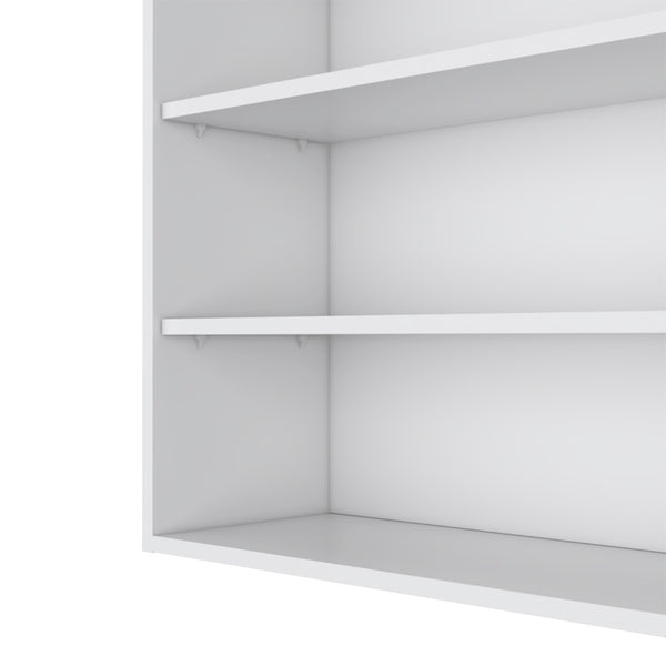HomeRoots 36" White Wood Three-Tier Floating Shelf - Stylish Wall-Mounted Storage for Any Room Decor 571738