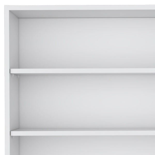 HomeRoots 36" White Wood Three-Tier Floating Shelf - Stylish Wall-Mounted Storage for Any Room Decor 571738