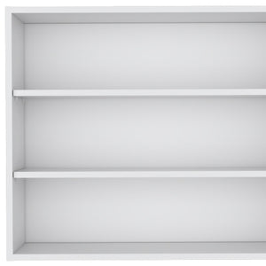 HomeRoots 36" White Wood Three-Tier Floating Shelf - Stylish Wall-Mounted Storage for Any Room Decor 571738