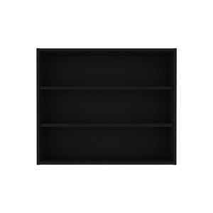 HomeRoots 36" Black Wood Three-Tier Floating Shelf - Modern Wall-Mounted Design for Stylish Home Organization 571739