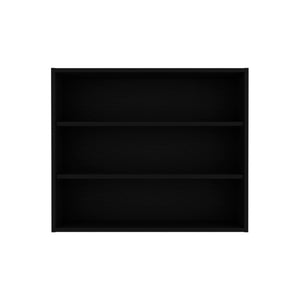 HomeRoots 36" Black Wood Three-Tier Floating Shelf - Modern Wall-Mounted Design for Stylish Home Organization 571739