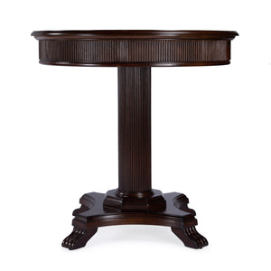 Butler Specialty Ellsworth Pedestal Foyer Table - Timeless Entryway Statement With Claw Feet And Fluted Detail Dark Brown Poplar,Cherry And Maple Veneers,Mdf,Resin 5719024-butler