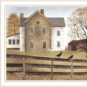 HomeRoots Set of Two Stunning Grandpa's Barn Wall Art Prints - Rustic White Framed Home Decor Accent 571909