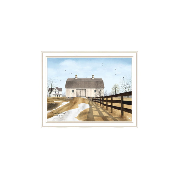HomeRoots Set of Two Stunning Grandpa's Barn Wall Art Prints - Rustic White Framed Home Decor Accent 571909