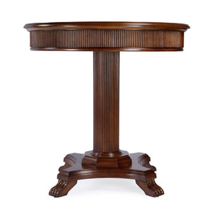 Butler Specialty Ellsworth Pedestal Foyer Table - Timeless Entryway Statement With Claw Feet And Fluted Detail Brown Poplar,Cherry And Maple Veneers,Mdf,Resin 5719101-butler