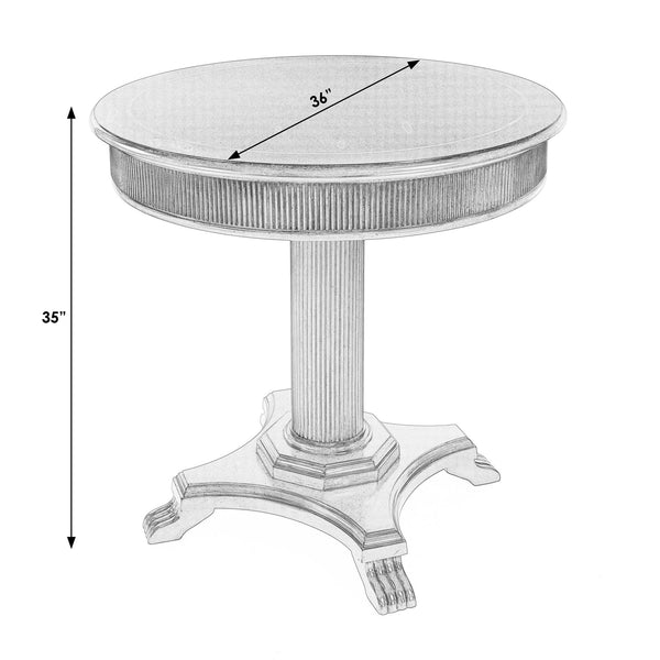 Butler Specialty Ellsworth Pedestal Foyer Table - Timeless Entryway Statement With Claw Feet And Fluted Detail Brown Poplar,Cherry And Maple Veneers,Mdf,Resin 5719101-butler