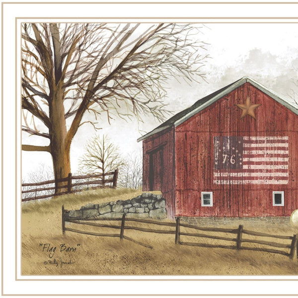 HomeRoots Set of Two Framed Americana Barn Prints - Rustic Wall Art for Modern Home Decor & Gallery Walls 571911