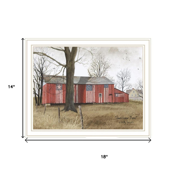 HomeRoots Set of Two Framed Americana Barn Prints - Rustic Wall Art for Modern Home Decor & Gallery Walls 571911