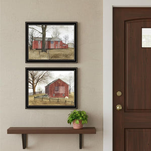 HomeRoots Set of Two Framed Barn Prints - Timeless Rural Charm for Home Décor, Easy to Hang & Gallery-Ready! 571912