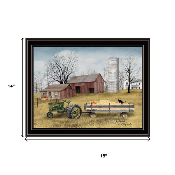 HomeRoots Set of Two Autumn-Themed Framed Wall Art Prints - Modern Black Frames for Seasonal Home Decor 571914