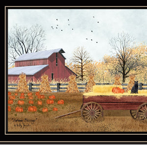 HomeRoots Set of Two Autumn Blessings Framed Wall Art – Rustic Farmhouse Decor for Cozy Living Spaces 571915