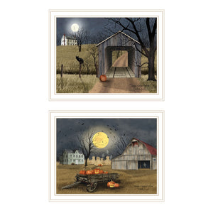 HomeRoots Set of Two Framed Halloween Country Wall Art Prints - Cozy Seasonal Décor for Your Home 571918