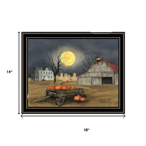 HomeRoots Set of Two Autumn Moonlit Nights Framed Wall Art - Elegant Landscape Decor for Chic Interiors 571919