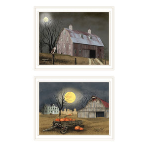 HomeRoots Set of Two Autumn Moonlit Nights Wall Art - Elegant Framed Decor for Living Room & Bedroom Spaces 571920