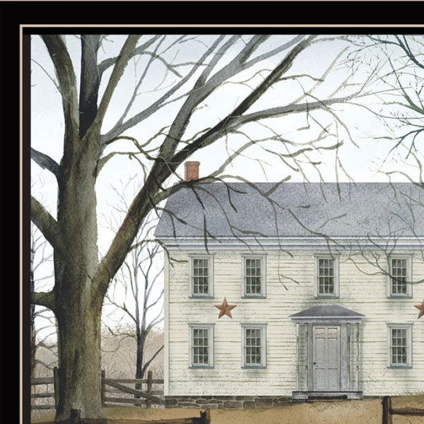 HomeRoots Set of Two Timeless Early American Homestead Black Framed Prints for Classic Home Décor Style 571921