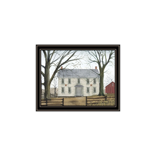 HomeRoots Set of Two Timeless Early American Homestead Black Framed Prints for Classic Home Décor Style 571921