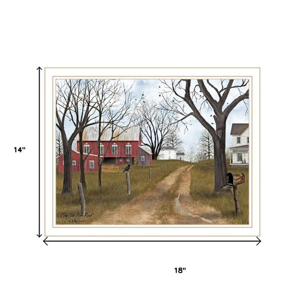 HomeRoots Set of Two Framed Wall Art Prints - "Sunday Drive" & "The Old Dirt Road" - Timeless Decor 571924