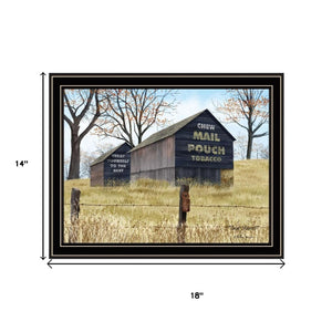 HomeRoots Set of Two Rustic Americana Framed Wall Art Featuring Mail Pouch Barn & Buck County Bridge Designs 571927