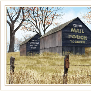HomeRoots Set of Two Framed Mail Pouch Barn & Buck County Bridge Art for Timeless Americana Home Decor 571928