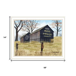 HomeRoots Set of Two Framed Mail Pouch Barn & Buck County Bridge Art for Timeless Americana Home Decor 571928