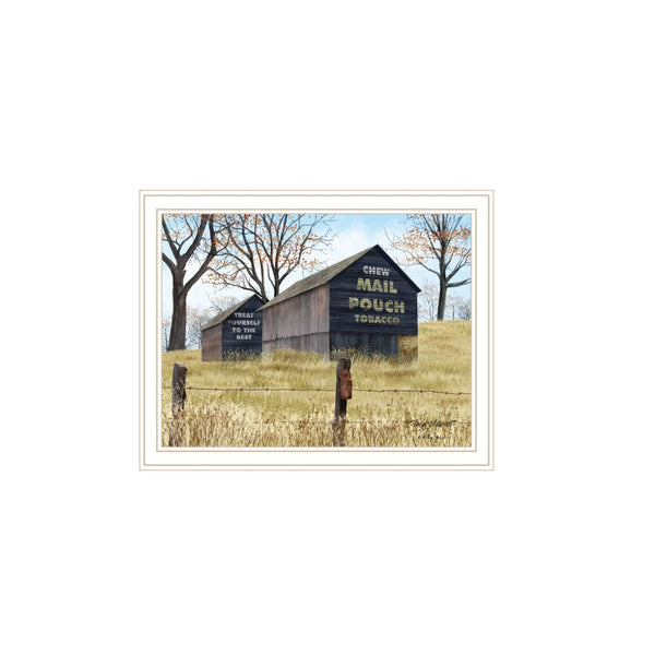 HomeRoots Set of Two Framed Mail Pouch Barn & Buck County Bridge Art for Timeless Americana Home Decor 571928