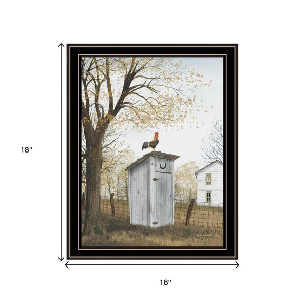 HomeRoots Set of Two Country Living Black Framed Wall Art Prints - Rustic Charm with Modern Elegance 571929